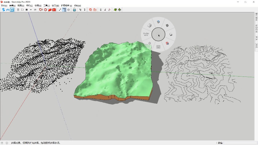 sketchup結合cad高程點創建地形