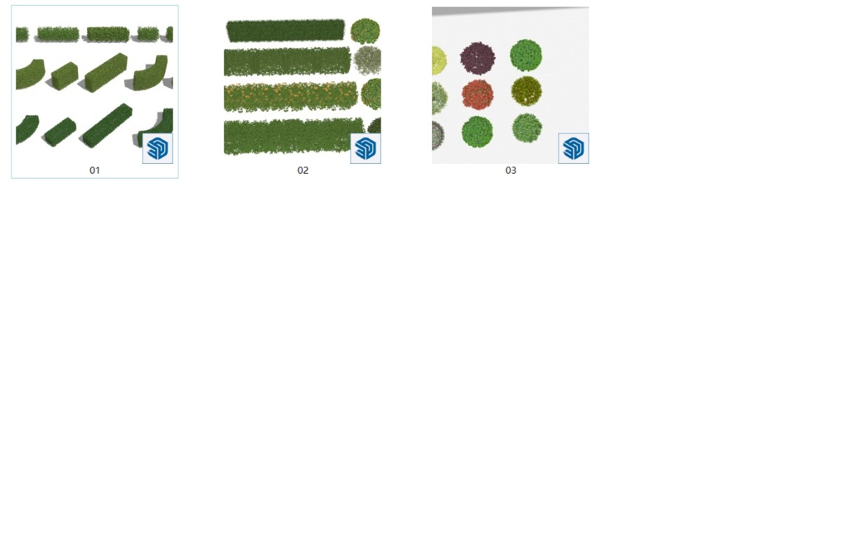 SketchUp园林景观模型-灌木su模型草图大师模型免费下载20240822